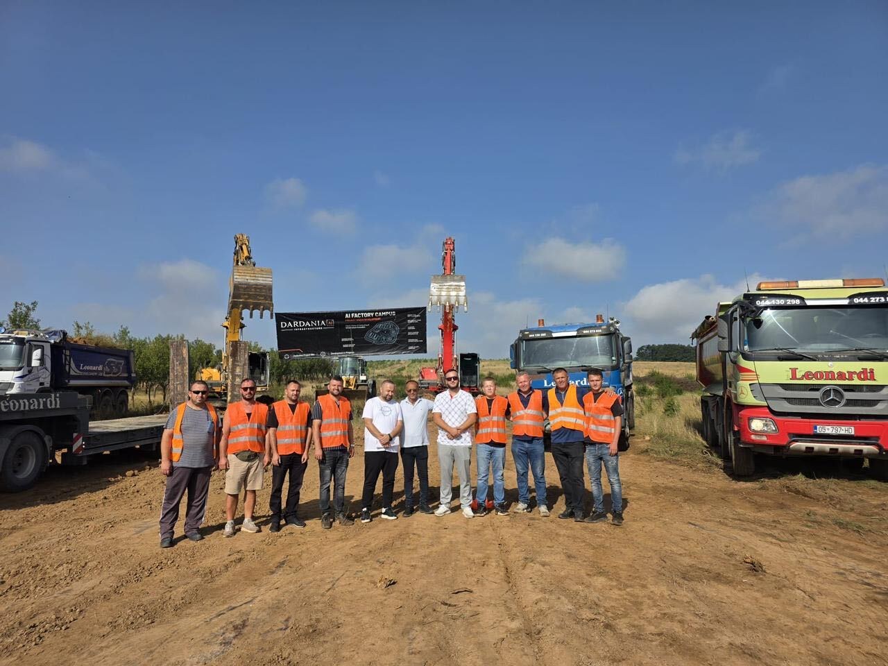 Team at the groundbreaking, August 2026